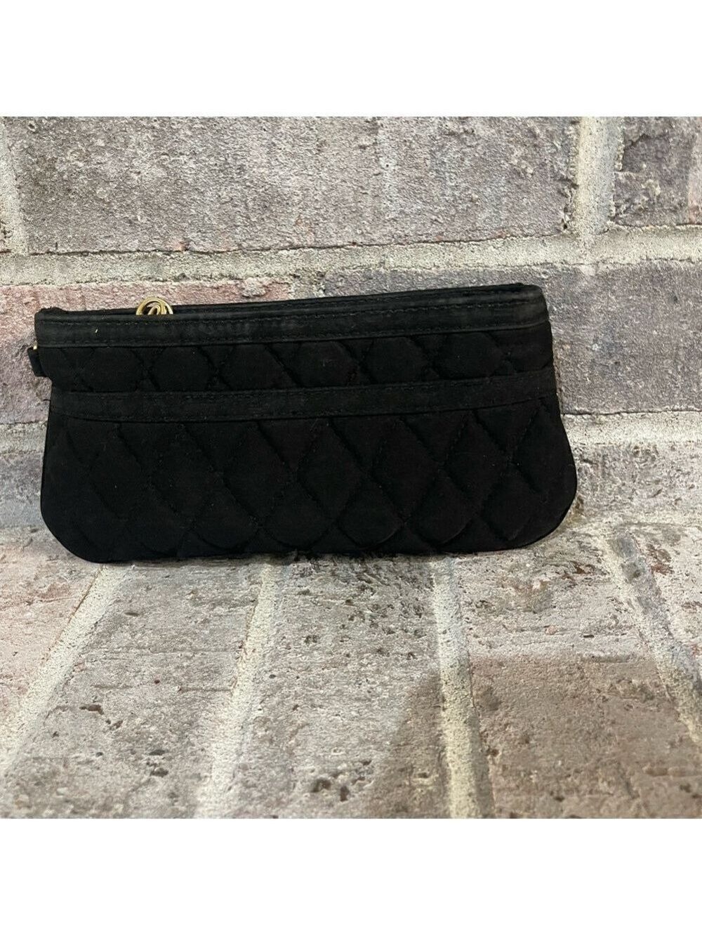 Vera Bradley Black Quilted Wristlet